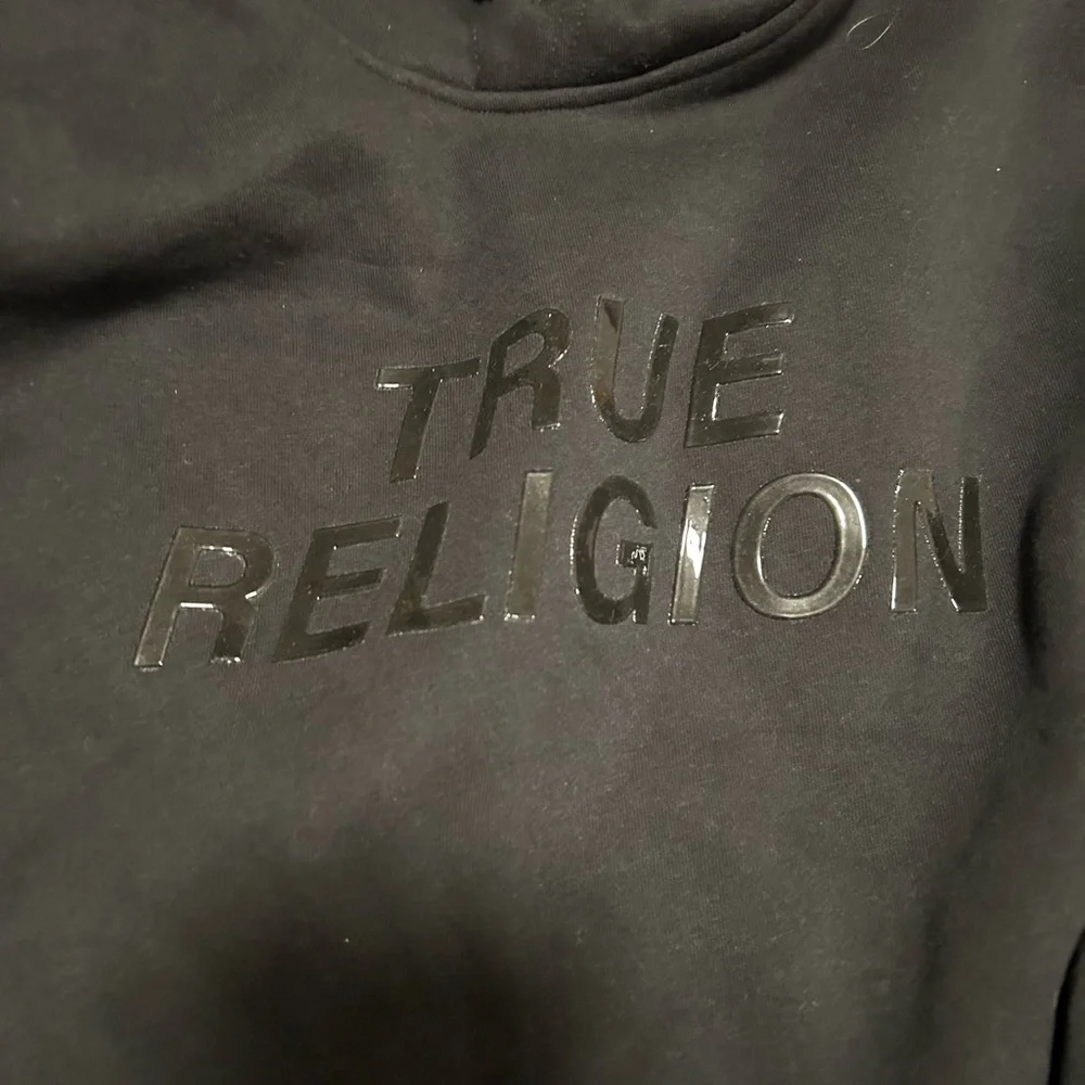 NWOT True Religion Black Men's hoodie L